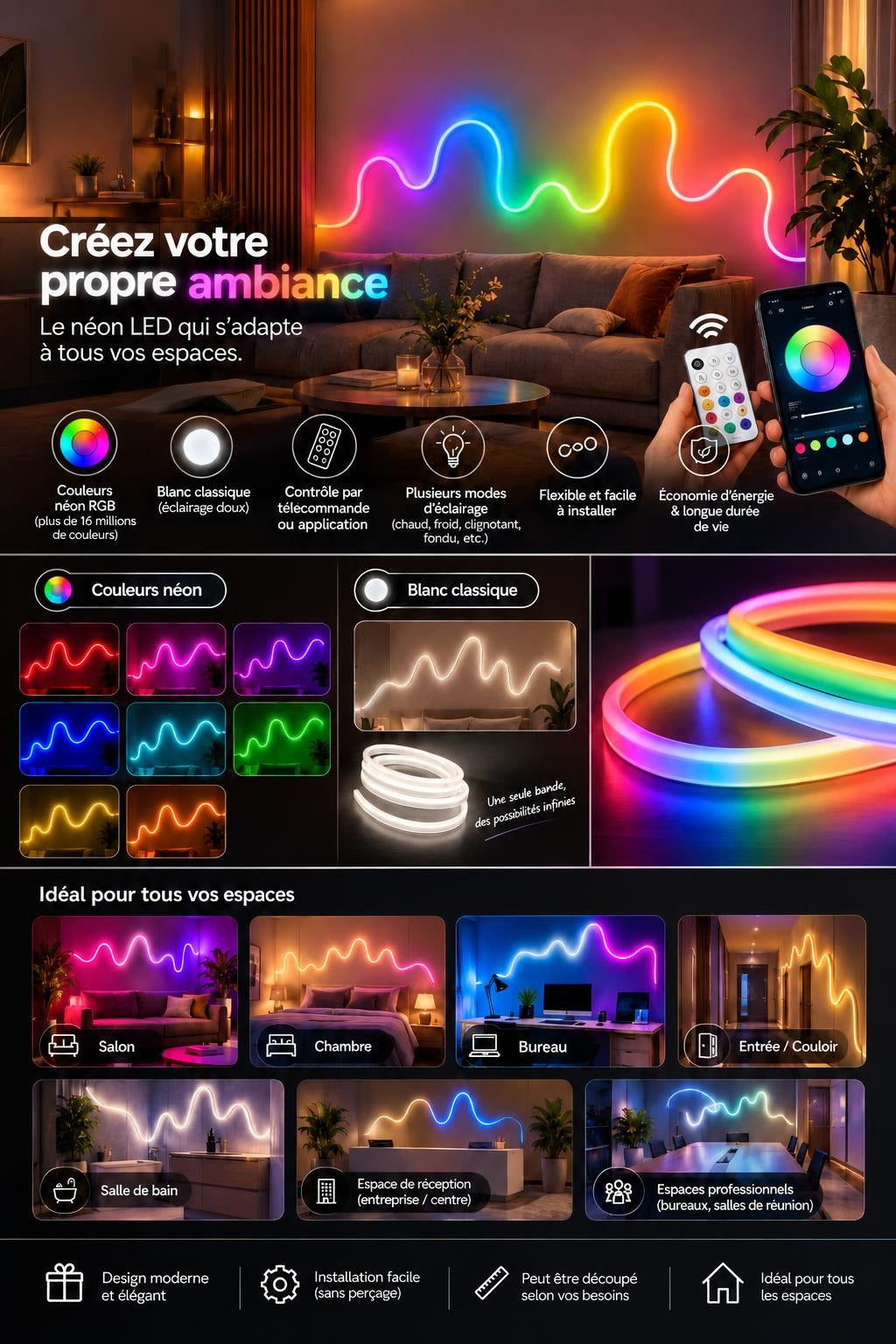 Neon LED Rope Light 5M