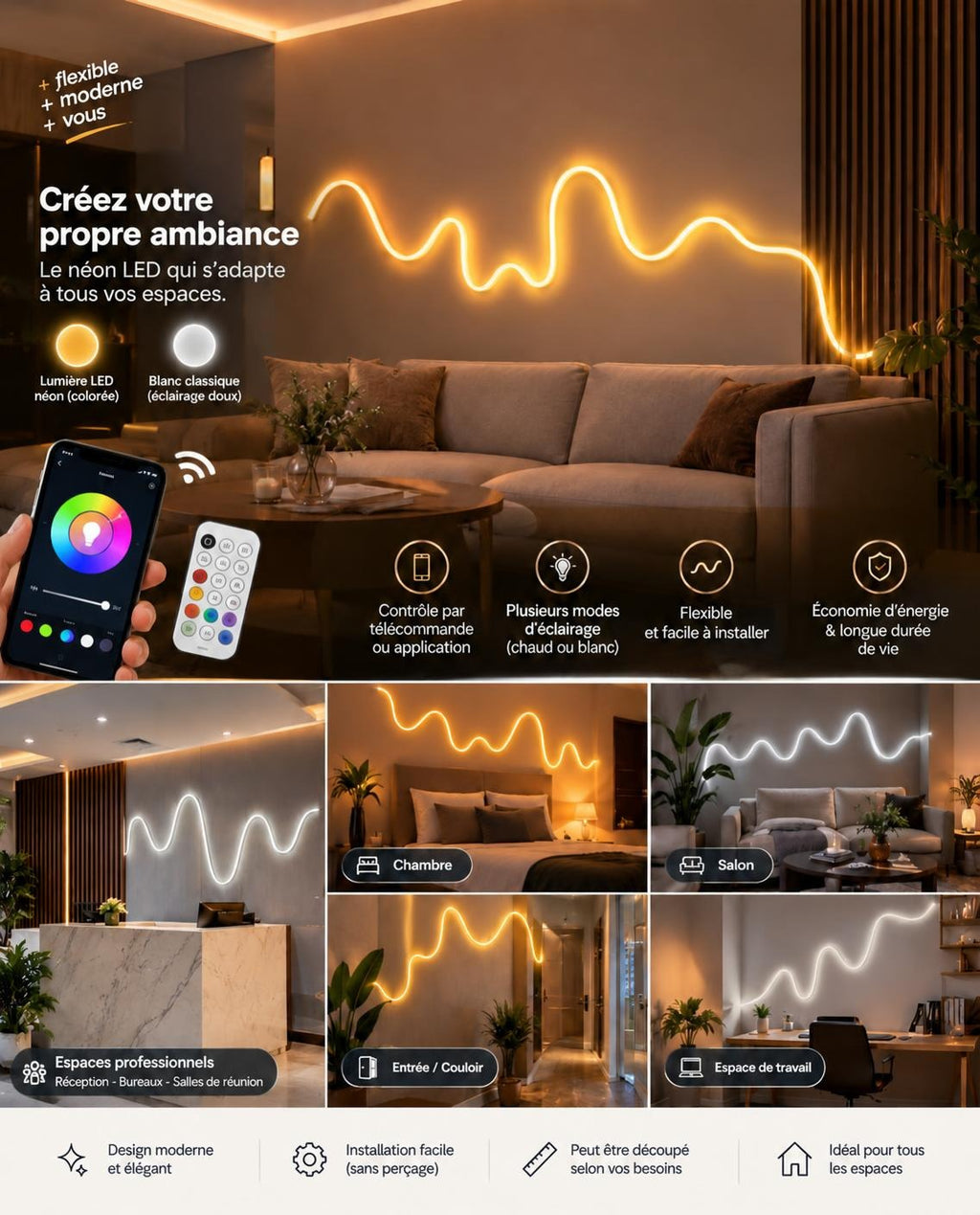 Neon LED Rope Light 5M