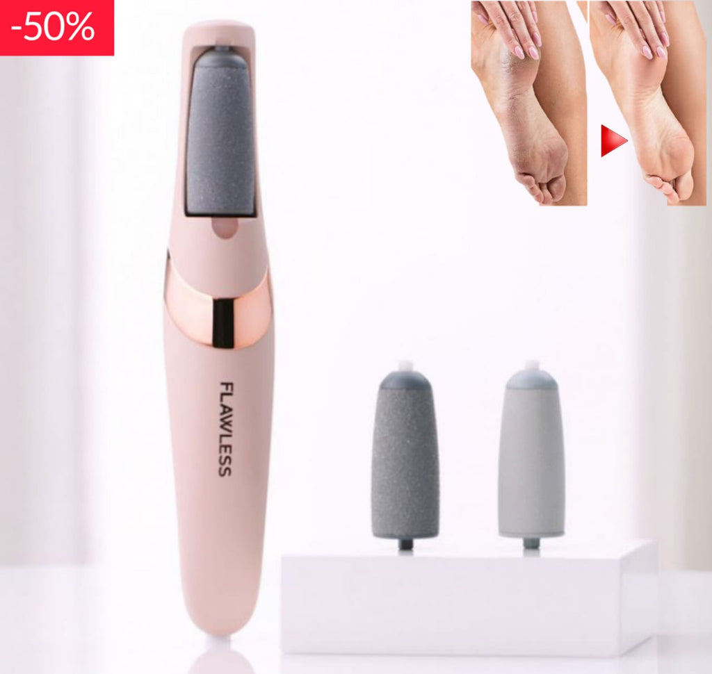 Footcleaner™ Nettoyeur de callosités électrique, de la peau dure et morte des talons et ongles à 2 Rouleaux