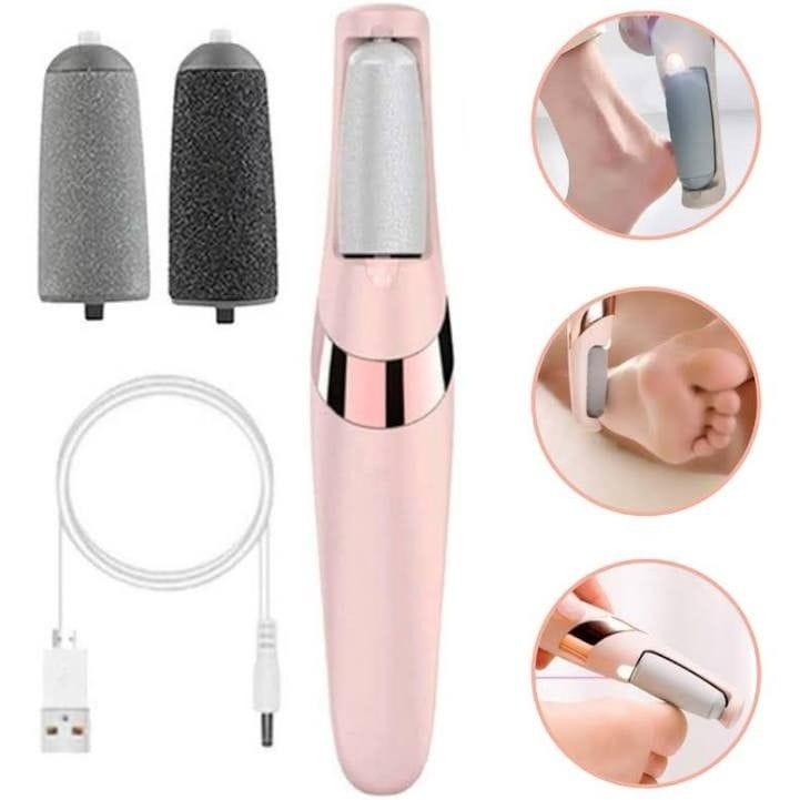 Footcleaner™ Nettoyeur de callosités électrique, de la peau dure et morte des talons et ongles à 2 Rouleaux