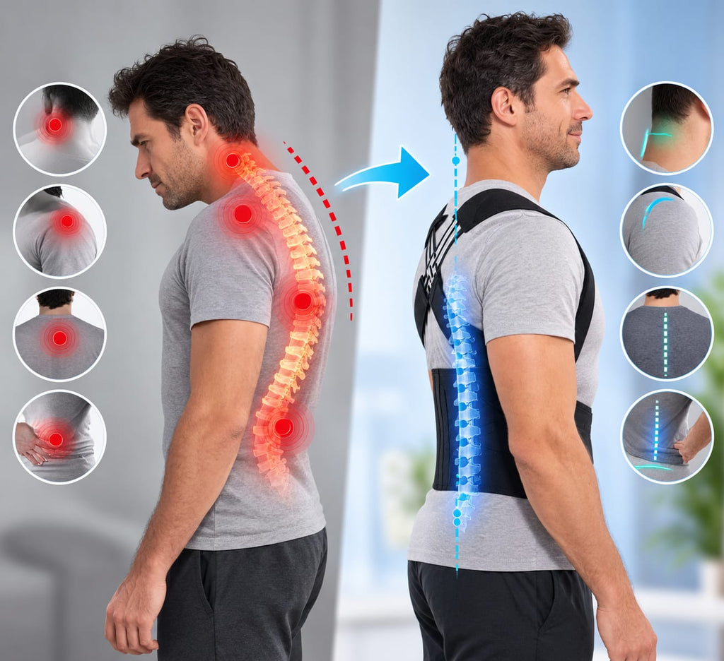 Correcteur de Posture Dorsale Réglable – Dos Droit & Épaules Alignées