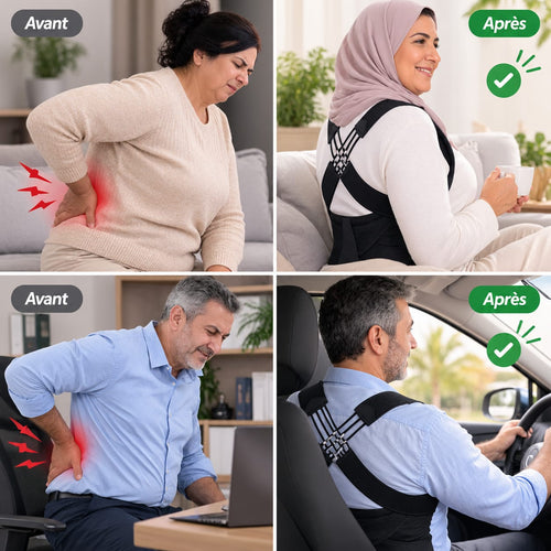Correcteur de Posture Dorsale Réglable – Dos Droit & Épaules Alignées