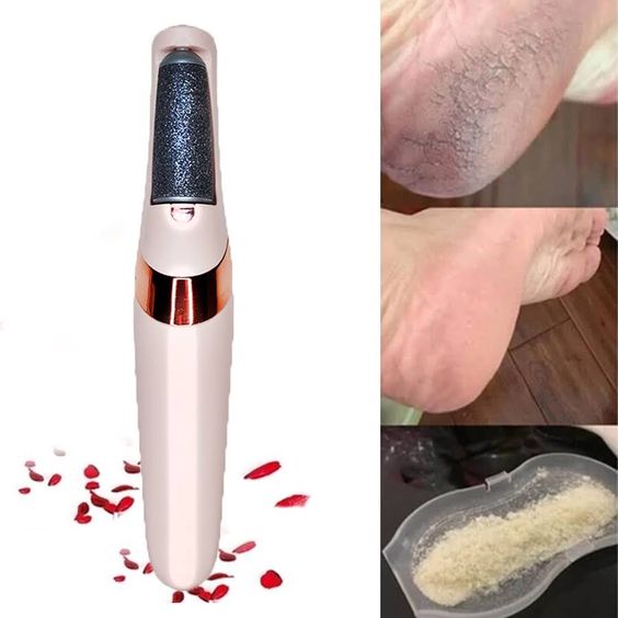 Footcleaner™ Nettoyeur de callosités électrique, de la peau dure et morte des talons et ongles à 2 Rouleaux